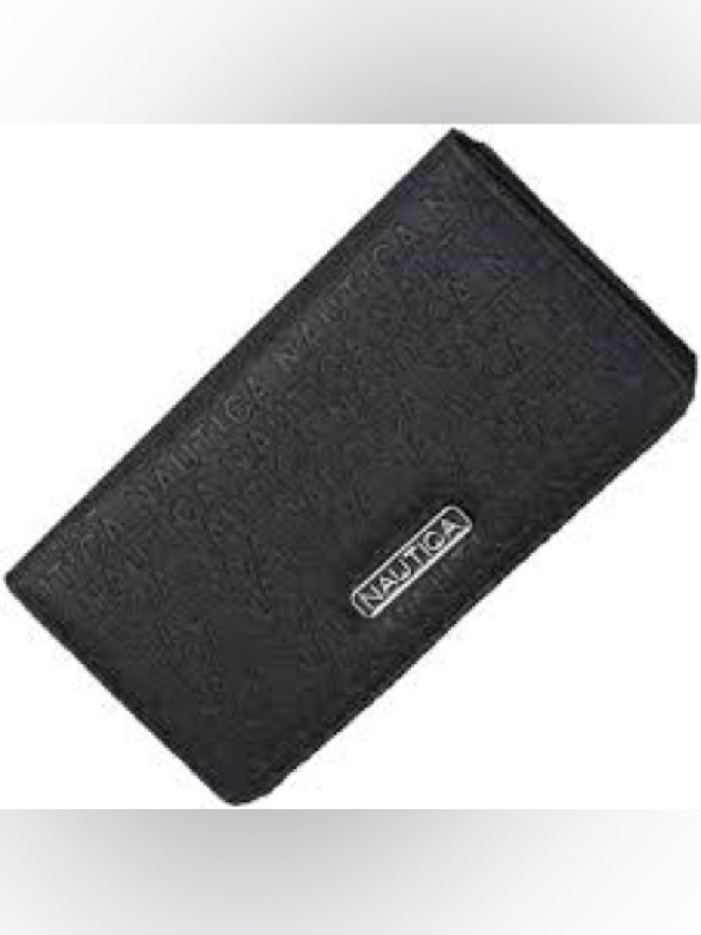 Nautica Black Embossed Wallet deep sea money manager clutch logo